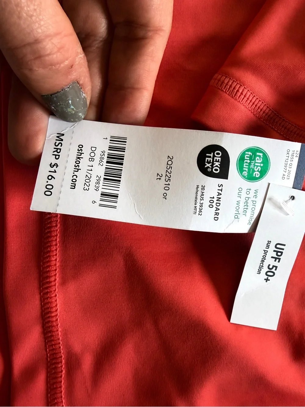 Carters 2t red surf rashguard shirt spf 50 nwt